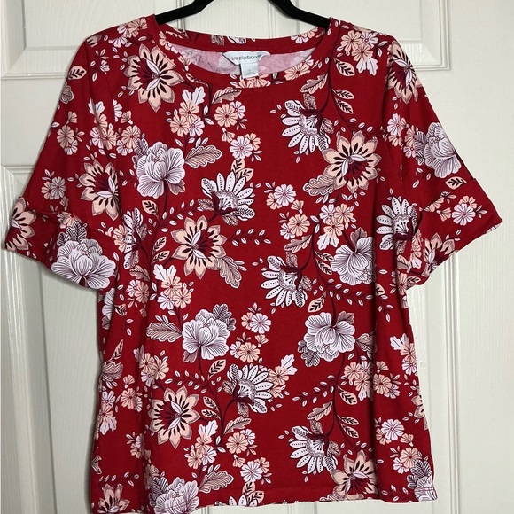 Liz Claiborne Tops - Liz Claiborne Red Boxy Blouse